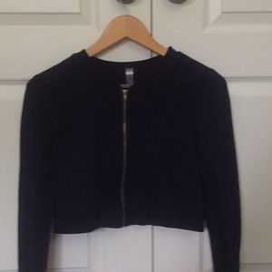Crop top navy jacket